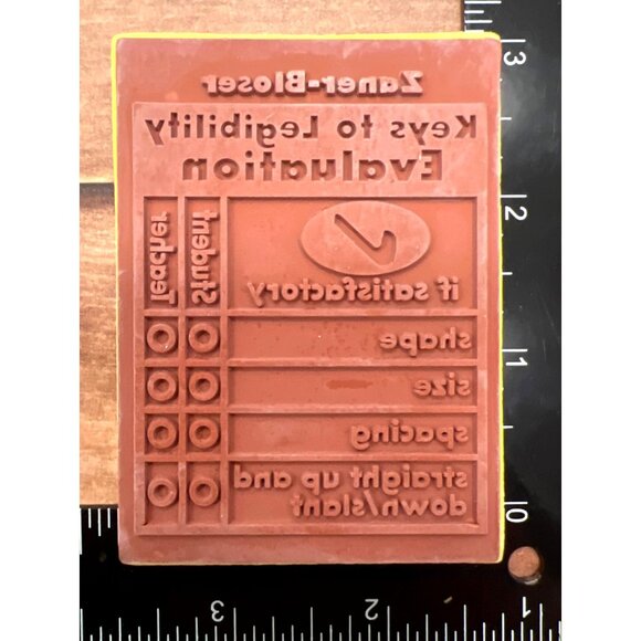 NEW Zaner-Bloser Handwriting Assessment Stamp For Legibility Evaluation 490031 - Picture 2 of 6